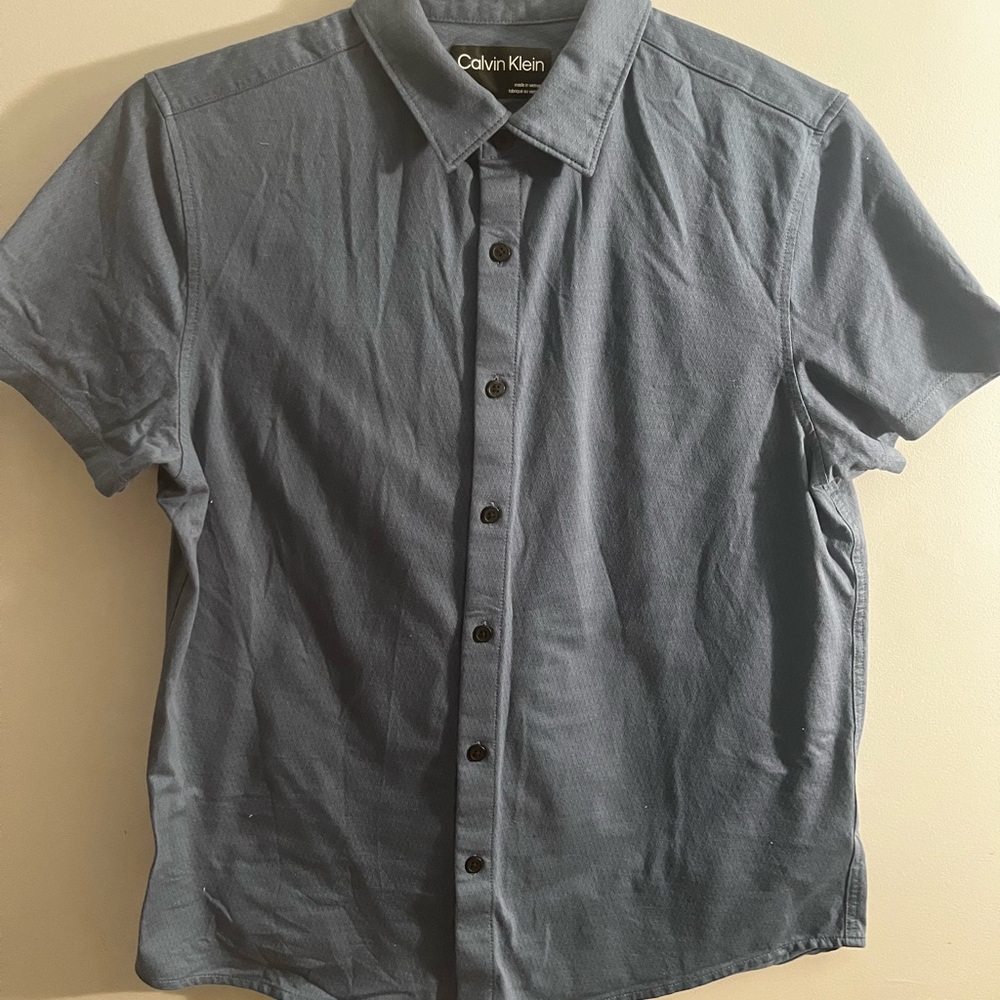 Calvin Klein Men's Light Blue Button Down Shirt